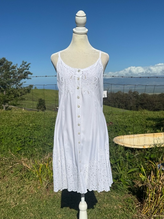 Serendipity￼ Dresses & Skirts - NWT Serendipity Maui Y2K Beach white Battenburg lace slip dress